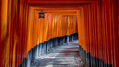 浏览器书签管理界面截图，用户将琉璃神社官网导航页加入收藏夹，桌面整洁有序
